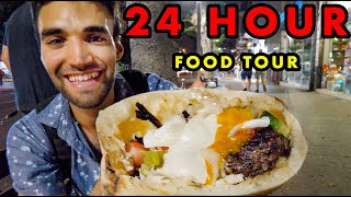 STREET FOOD in TEL AVIV Ultimate 24HOUR FOOD TOUR of MIDDLE EASTERN FOOD [upl. by Zurek]