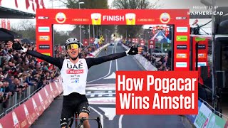 HOW TADEJ POGACAR WINS The Amstel Gold Race 2023 [upl. by Karalynn680]