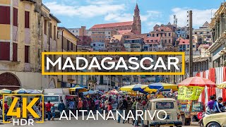 Colorful Streets amp Busy City Life of Antananarivo  Virtual Tour to the Capital of Madagascar 4K HDR [upl. by Eedia894]