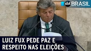 Luiz Fux pede respeito e paz entre adversários nas eleições  SBT Brasil 010822 [upl. by Adiari883]