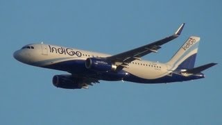 IndiGo Airlines A320 Sharklets VTIFM Approaching Hamburg Airport [upl. by Anniala]