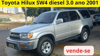 VENDESE Hilux SW4 diesel 30 4 por 4 ano 2001 isenta de IPVA relíquiatoyotahilux2001 [upl. by Alejandrina]