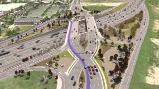 Diverging Diamond Interchange Animation [upl. by Casavant]