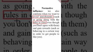 Normative Influence socialpsychology [upl. by Ilona]