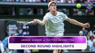 Italians go headtohead in epic  Jannik Sinner vs Matteo Berrettini  Highlights  Wimbledon 2024 [upl. by Tutt]