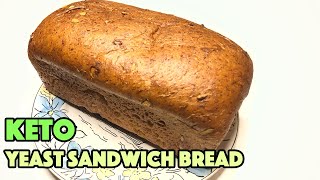 Keto Sandwich Bread  Real Yeast Bread  Low Carb Bread [upl. by Eal]