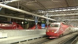 Belgio sciopero dei ferrovieri treni fermi [upl. by Perkoff]