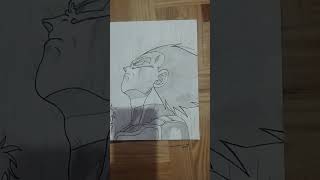 Dibujo de Vegeta llorando bajo la lluvia  Goku todo un Sigma 🤙 [upl. by Llarret]