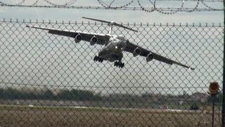 Ilyushin IL76 Take Off With Wing Wave Goodbye 2x Su27 Radom EPRA HD [upl. by Ecydnac]