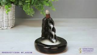 Bamboo Waterfall Backflow Incense Cone Burner  Something Different Wholesale [upl. by Knut]