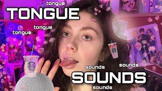 Asmr  10 Types of Tongue Sounds  Echoed Mouth Sounds  flutters flicks clicks [upl. by Eirojam367]