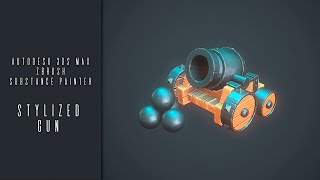 Autodesk 3ds Max Zbrush Substance Painter  Stylized Gun [upl. by Maril3]