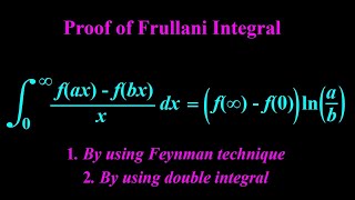 Frullani integral [upl. by Ecilahs]