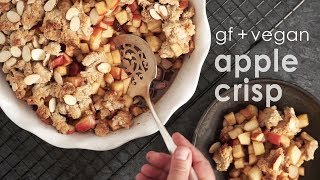 Gluten Free Apple Crisp  Vegan Apple Crumble Recipe [upl. by Winny789]