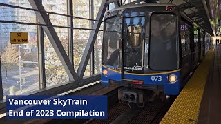 Vancouver SkyTrain  End of 2023 Mega Compilation [upl. by Bibbye726]