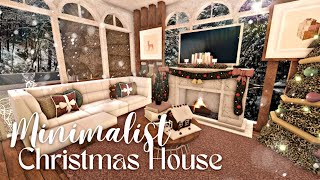 roblox bloxburg  🌟 minimalist christmas modern house  ꒰ build amp tour ꒱  itapixca builds [upl. by Lais]