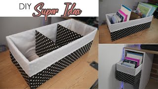 ✨COMO hacer CAJAS ORGANIZADORAS con CARTON forradas con TELA🔴  STORAGE BOX DIY CARDBOARD ORGANIZER [upl. by Jariv172]