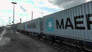 BR 186 with one of MRCE Dispolok Maersk container freight train [upl. by Eleonora]