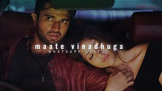 Maate Vinadhuga 💕  Vijay Devearakonda amp Priyanka Jawalker  HD  Whatsapp Status  SY CUTS [upl. by Cann]