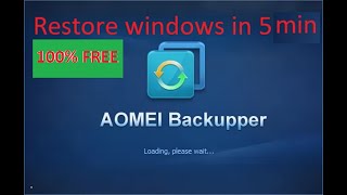 How to create a bootable AOMEI USB device and restore windows from previous back up [upl. by Gairc]