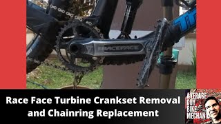 Race Face Turbine Crankset Removal amp Chainring Replacement [upl. by Ettennyl732]