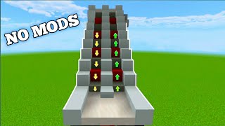 Minecraft How to Build an Escalator Simple and Efficient tutorial for Bedrock [upl. by Eenel]