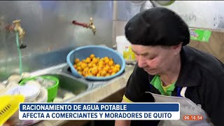 Comerciantes y moradores del sur de Quito se han visto afectados por racionamiento de agua [upl. by Ramor]