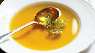 Consomme Clear Soup RecipeSlow CookingGood For The Sick And Kids Italian Brodo [upl. by Haela]