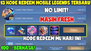 NO LIMIT 13 KODE REDEEM ML TERBARU KODE REDEEM MOBILE LEGENDS KODE REDEEM ML HARI INI APRIL 2024 [upl. by Yonatan]