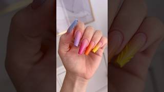 le mie unghie estive 🏝️🌈 vi piacciono unghie nails nailart nailtutorial [upl. by Atorod]