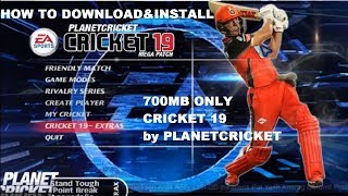 How To DownloadampInstall EA Cricket 19  Planet Cricket 2019 [upl. by Atiniuq]