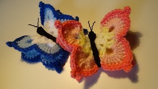 Crochet Butterfly  Vlinder haken [upl. by Hurless]