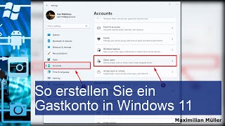 So erstellen Sie ein Gastkonto in Windows 11 [upl. by Meta623]