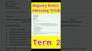 enquiry letter trick  class 10  class 11 shorts cbse english [upl. by Divaj]