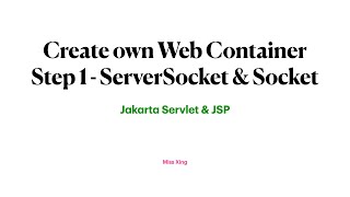 16 Create our own Web Container  Step 1 Create Simple Http Server [upl. by Durning]