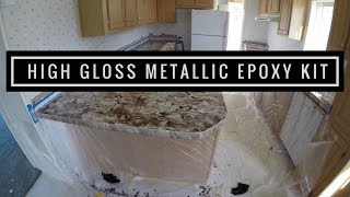 Countertop Resurfacing with Leggari Products Metallic Epoxy Countertop Kit [upl. by Sheehan46]