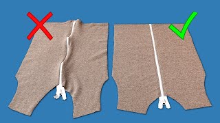 A sewing trick how to sew a zipper correctly without waves [upl. by Bergquist498]