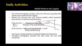 Kuliah Eksplorasi Batubara 9 Drilling Activity II [upl. by Adamec]