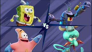 Nickelodeon AllStar Brawl 2  Patrick VS Spongebob VS Squidward VS Plankton  Indonesia 7 [upl. by Nicodemus616]