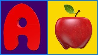 A B C D  Puzzle Games  ABCD Song  A to Z  ABCD  A for Apple  Alphabet Song  Cartoon Video [upl. by Dorelle]