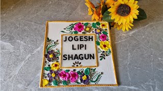 Decorative Nameplate For Home Resin Nameplate Clay Nameplate [upl. by Yrruc806]