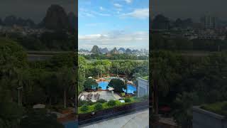 The view from our Hotel Shangri La in Guilin China [upl. by Naimerej233]