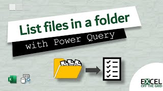 List all the files in a folder and subfolders with Power Query [upl. by Laufer]