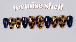 Tortoise Shell Nail Art Tutorial  Gel Polish  Nail Reserve [upl. by Erda]