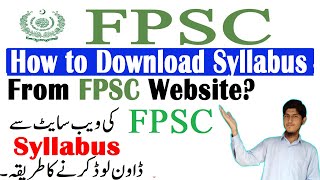 How to Download FPSC Syllabus from FPSC website  Download FPSC Syllabus 2024  InfoUstaad [upl. by Madid]