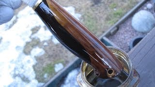 How to do  Tar oil mixture treatment for knife handle [upl. by Asirac]