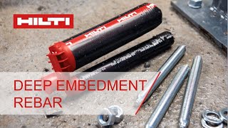 HOW TO Deep Embedment Rebar Hilti RE 500 V4 [upl. by Stephie912]