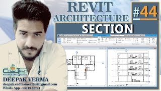 44  HOW TO CREATE SECTION IN REVIT  Revit Architecture deepak verma [upl. by Notlaw]