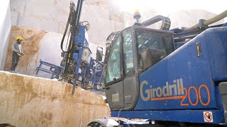 Perfora Girodrill 200 real time footage in marble quarry [upl. by Elianora]