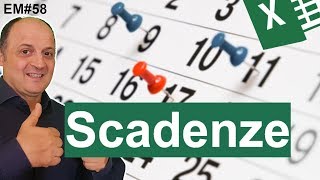 EM 58 gestione delle scadenze con la Formattazione condizionale di excel [upl. by Carbone989]